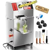 PYY 800W Electric Sugarcane Juicer Machine - 660lbs/hr 28 RPM High Output Sugar cane Juicer, 3-Rollers Stainless Steel Sugarcane Machine Extractor with Wheels for Home & Commercial