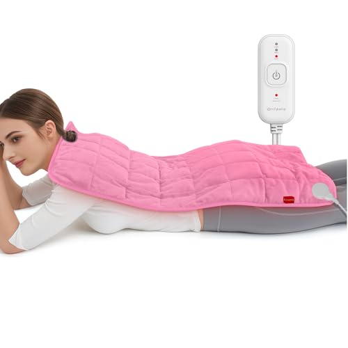 Comfytemp Weighted Heating Pad 17"×33" for Back & Cramps