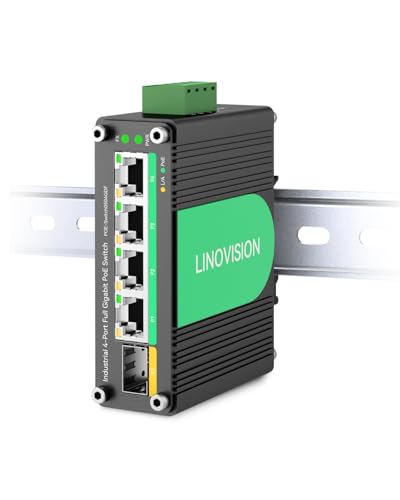 LINOVISION Industrial 5 Ports Gigabit Solar PoE Switch