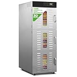 30 Layer Food Dehydrator Machine - 30 Stainless Steel Trays Dehydrator with Digital Timer and Temperature Control for Jerky, Meat, Fruit, Pet Treats, Vegetables, Flowers, and Herbs