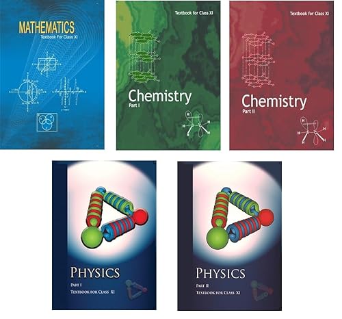 NCERT Textbook for Class-XI | Chemistry Part-I, Chemistry Part-II, Physics Part-I, Physics Part-II, Mathematics | (5 Books Set) | Latest Edition