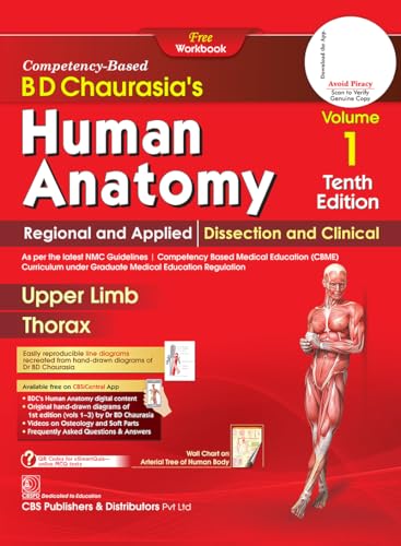 Human Anatomy: Upper Limb, Thorax, Reginal and Applied Dissection and Clinical, 10Ed, Vol 1