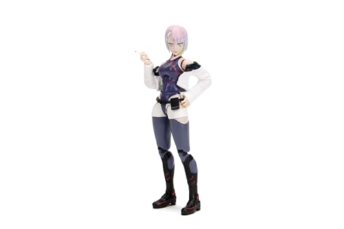 Jada Cyberpunk Edgerunners Lucy - 1:12 Scale Action Figure - 5.7” Highly Articulated Collectible with Accessories - Ages 15+ - Soft Goods Jacket, Detailed Sculpt