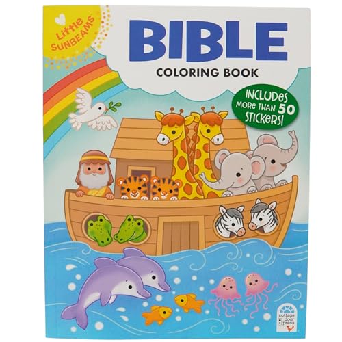 Bible Coloring Book With Stickers (Little Sunbeams) - 128 Perforated Pull Out Pages and 50+ Stickers