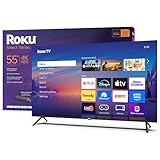 Roku Smart TV – 55-Inch Select Series, 4K HDR TV – Roku TV with Enhanced Voice Remote – Flat Screen LED Television with Wi-Fi for Streaming Live Local News, Sports, Family Entertainment