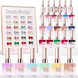 Double Rhythm 28Pcs 0.5Oz Cat Eye Gel Nail Polish Set Same Color Same Bottle Soak Off Magnetic Gel Polish Kit Nail Art Manicure Salon DIY at Home (Silver Gold Red Black-T24-7)