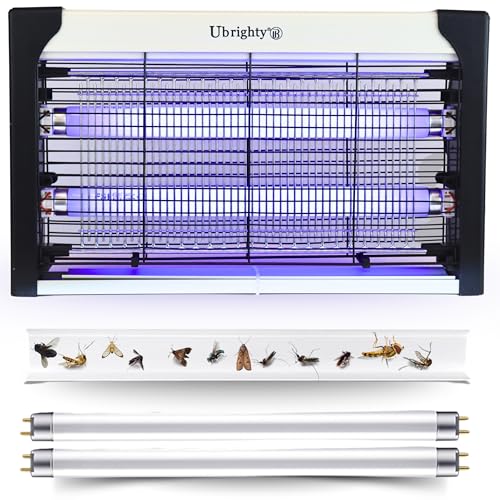 Ubrighty Insect Killer Machine-with 2 Extra Blue UV Tubes Electric Fly Catcher Machine Makhi Flies Killer Trapper-Bug Zapper for Home Kitchen House Bedroom Mosquito lamp Indoor Restaurants (W20)
