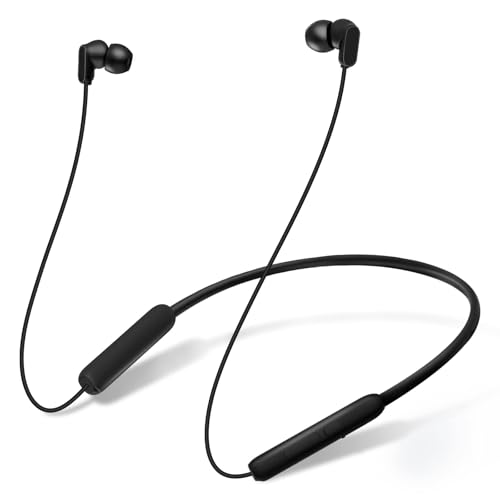 N18 Neckband Bluetooth Earbuds, Wireless Bluetooth 5.2 Headphones with Microphone, Ultra-Lightweight Comfort, IPX7 Waterproof, Deep Bass Strong Beat, 20H Playtime, Magnetic Earphones