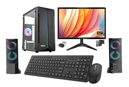 BullOne All-in-One Desktop Computer Set, i5 2400, 12GB RAM, 128GB SSD, 500GB HDD, 19inch HD LED Monitor, Sound Bar, WiFi, Win 10 (12-128-500GB)