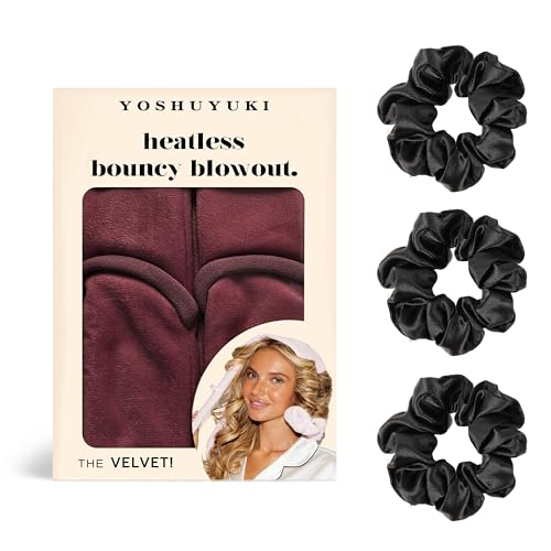YOSHUYUKI Classic Heatless Curls Overnight Rods No Heat Hair Curlers Curling Iron Jumbo Flexi Rods Large Foam Hair Rollers for Long Short Hair to Sleep in with Satin Scarf Styling Tools