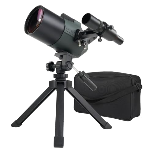 SVBONY SV41Pro Mini MAK Spotting Scope with Finderscope, 28-84x80mm Travel Telescope, Mak Telescopes for Adults, 800mm Focal Length, Maksutov Spotter Scope for Planet Moon Visual, Daily Observation