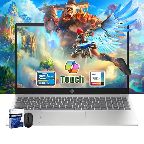 HP 15.6" Touchscreen Laptop | 12th Gen Intel i5-1235U (Beats i7-8700) | 32GB RAM | 2TB SSD | Iris Xe Graphics | Win 11 Pro | Fast Charge | Silver | W/Mouse