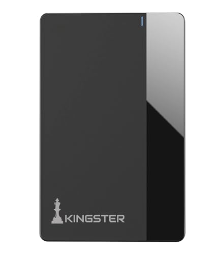 KINGSTER High-Speed 1 TB Ultra Slim Portable External Hard Drive USB 3.1, Compatible with PC, Mac, Laptop, PS4, Xbox, iPad, Tablet, Mobile (Black) - 1 Year Warranty