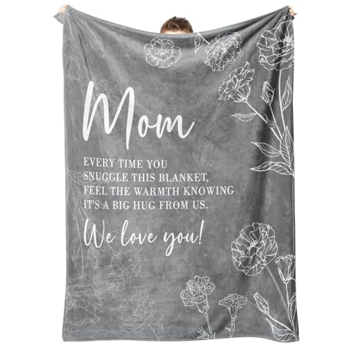 Gifts for Mom Blanket, Mom Birthday Gifts from Daughter Son, Soft Flannel Blanket Gift for Mothers Day Christmas