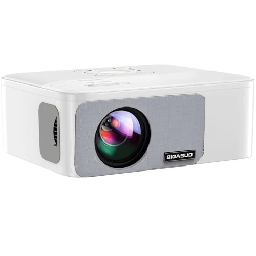 BIGASUO 850ANSI Projector with WiFi and Bluetooth - 1080P HD Outdoor Movie Projector 4K Support, Home Projectors Max 400" Display, 4P & ±50° Keystone, 60% Zoom, Compatible with Laptop, TV Stick, PS5