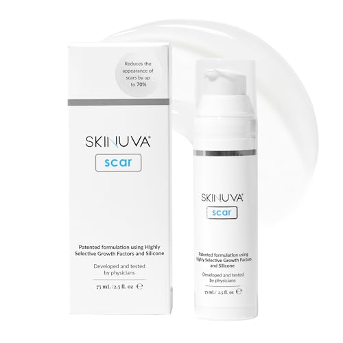 Skinuva® Next Generation Scar Cream - Stretch Mark Cream Made with Growth Factors, Hyaluronic Acid & Vitamin C for Intense Stretch Mark Removal (2.5 oz)