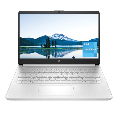 HP 14 inch Laptop, HD Display, Intel Celeron N4500, 4 GB RAM, 64 GB eMMC, Intel UHD Graphics, Windows 11 Home in S Mode, Natural Silver, 14-dq3500nr