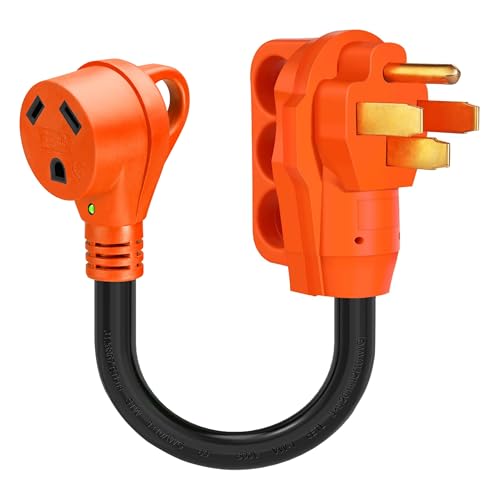 Ficstar RV Plug Adapter Cord with Grip
