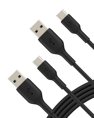 Belkin BoostCharge USB-C Cable, USB-C to USB-A Cable, USB Type-C Cable for iPhone 16 Series, Samsung Galaxy S25, S25+, Pixel 9, Pixel 8, iPad Pro, Nintendo Switch, Carplay, & More