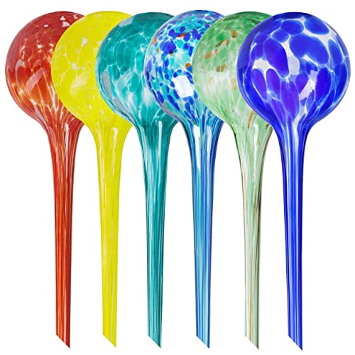 Mission Gallery Plant Watering Globes Set of 6 - Small Self Watering Globes for Indoor & Outdoor Plants - Multicolored, Automatic