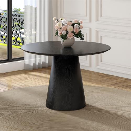 BAOPIN Round Dining Table for 4, Space Saving