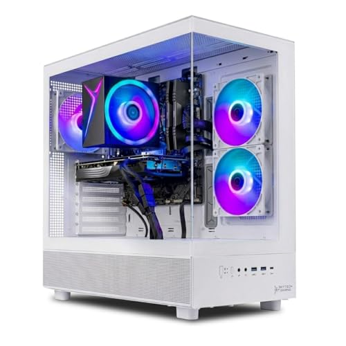 Skytech Gaming Azure 3 Desktop PC, Ryzen 5 7600X 4.7 GHz (5.3GHz), NVIDIA RTX 5070 12GB, 1TB Gen4 NVMe SSD, 16GB DDR5 RAM 6000, 850W Gold PSU, Wi-Fi, Win 11