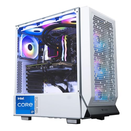 Skytech Omega Gaming PC Desktop, Intel i7 14700F 2.1 GHz (5.3GHz Turbo), NVIDIA RTX 5070 12GB, 2TB Gen4 NVMe SSD, 32GB DDR5 RAM 6000 RGB, 850W Gold ATX 3 PSU, 360mm ARGB AIO, Wi-Fi, Win 11