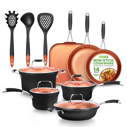 NutriChef Non-Stick Pots and Pans Set set