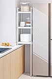 Kitchen Gap Rack - Multi-Layer Microwave Shelf Stand with Sturdy Steel Frame for Small Appliance Storage in Home Kitchen & Living Room