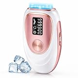 Oreeth IPL Laser Hair Removal Device for Women & Men - Home 45°F Ice-Cooling Contact for Painless & Long-Lasting Results, 86% Hair Reduction in 3 Weeks for Full Body & Bikini Line, Rose Gold