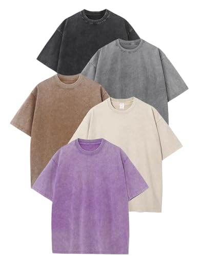 Workout T Shirts for Men Oversized Gym Loose Fit Tshirt Heavy Cotton Washed Vintage Faded Sleeping Tee Unisex Tops