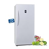 Smad 13.8 Cu.Ft Stand Up Freezer, Upright Freezer Frost Free with LED Control Panel, Door Ajar Alarm, Convertible Freezer Refrigerator for Garage, Kitchen, Home, Office, White