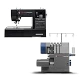 SINGER Heavy Duty 6600C Sewing Machine & X5004-HD Serger | 215 Stitches, Strong Motor, Metal Frame, LCD Screen, 2-3-4 Stitch Overlock, 1300 SPM, Differential Feed & LED Lights
