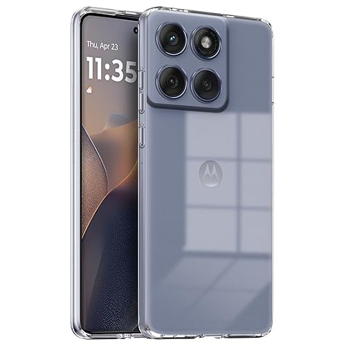 Fashionury Shockproof Crystar Clear Back Case Cover for Motorola Edge 60 Fusion 5G | Transparent Back Cover | Raised Bumps for Camera & Screen Protection Back Case Cover