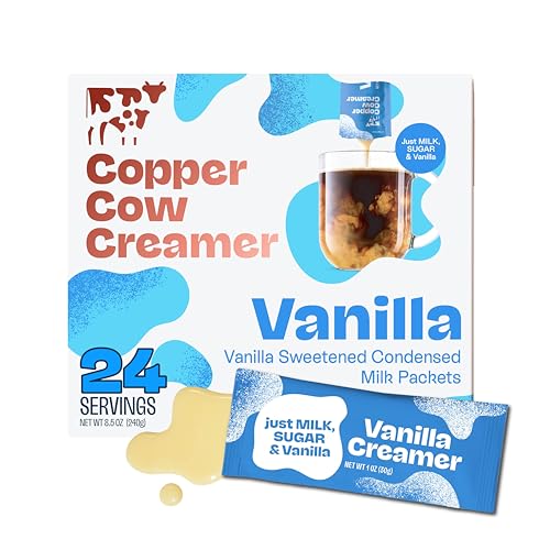 Copper Cow Coffee Sweetened Creamers – Single-Serve and All-Natural Pre-Filled Packets
