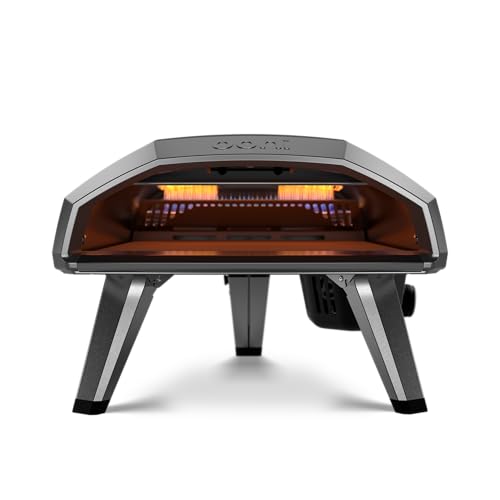 Ooni Koda 2 Propane Gas Pizza Oven – 14" Gas Powered Outdoor Oven with 28 mBar Regulator and Gas Hose, Gas Powered Portable Pizza Oven - Foundry Black