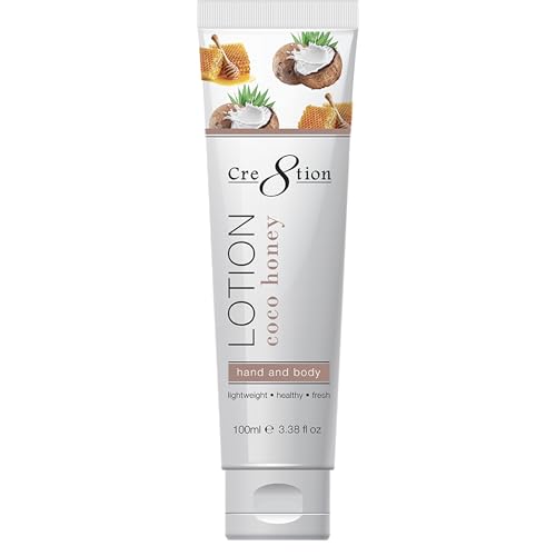 Cre8tion Spa Coconut Honey Hand & Body Lotion, Luxurious Lightweight Moisturizer for Silky, Smooth Skin, 3.3 Fl Oz