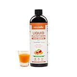 NatureWise Liquid Multivitamin Hair Growth for Women & Men + Tocogaia® for Hair Growth & Skin Elasticity Support + Biotin, Vitamin D, E, B - Sugar Free Multivitamin, Vegan - 15 fl oz[15 Servings]
