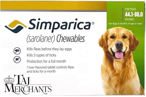 (OG) TM Presents SIMPAR I CA Chewable Tablets for Dogs of (20-40 kg)|| (1 Tablet)
