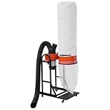 VEVOR 1.5 HP Dust Collector, 716 CFM, Portable Vortex Dust Collector, with 47 Gallon Collection Bag and Mobile Base, 120V, 3400 RPM, 5μm Canister Filter Kit, for Woodworking Dust Collection System