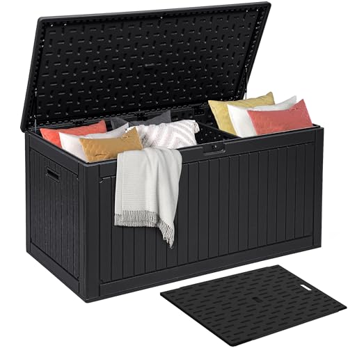 DWVO Double-Wall Deck Box, Large Resin Outdoor Storage Box