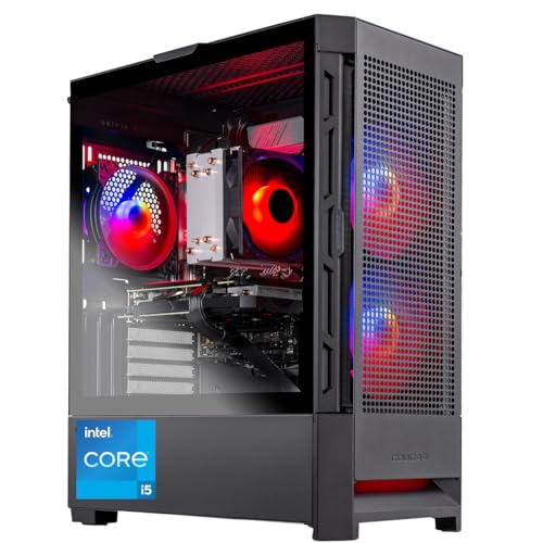 Skytech Gaming Blaze4 Mini Desktop PC, Intel i5 14400F 2.5 GHz (4.7GHz Turbo), NVIDIA RTX 5060 Ti 16GB, 1TB Gen4 NVMe SSD, 16GB DDR5 RAM 5200, 650W Gold PSU, Wi-Fi, Win 11