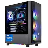 Skytech Shadow Gaming PC Desktop, Intel i7 14700F 2.1 GHz (5.3GHz Turbo), NVIDIA RTX 5060 Ti 16GB, 1TB Gen4 NVMe SSD, 16GB DDR5 RAM 5200, 650W Gold PSU, 360mm ARGB AIO, Wi-Fi, Win 11