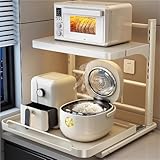 Pull-Out Microwave Stand, Multifunctional Storage Rack for Microwave, Oven and Small Appliances, Kitchen Countertop Organizer, Microwave Shelf, Countertop Organizer(40cm/15.7in)