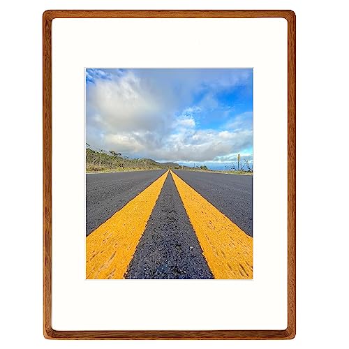 Natural Wood Photo Frames Inspired Tabletop Picture Frame with Mat, Vertical or Horizontal Display