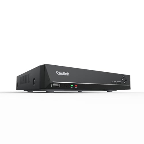 REOLINK 8CH Network Video Recorder for Home Security Camera System, Only Work with 16MP/12MP/4K/8MP/5MP/4MP REOLINK PoE IP Camera, 24/7 Recording to Pre-Installed 2TB Hard Drive, RLN8-410