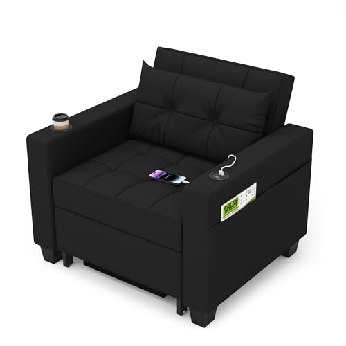 DURASPACE Futon Chair Bed Convertible 3-in-1 Pull Out Sleeper Beds