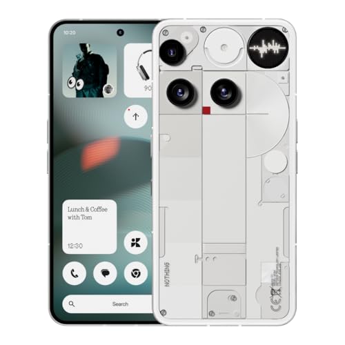 Nothing Phone (3) Smartphone | Unlocked Phones 12 + 256GB | Android Phone | AI Mobile Phones | Advanced 50MP Camera OS 3.5 | Durable Design | 6.77" AMOLED Display| Cell Phone IP68 White