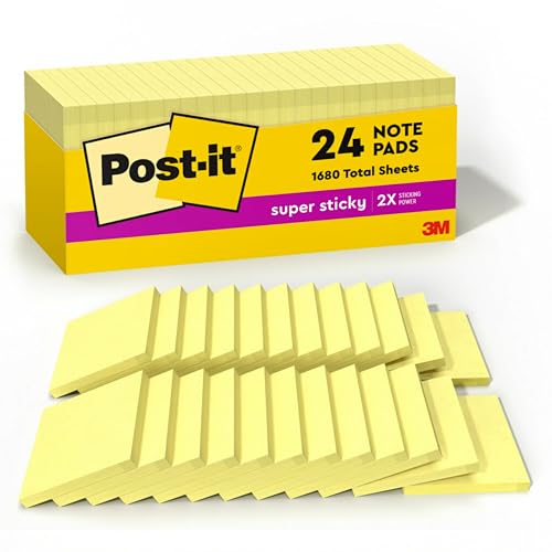 Post-it Super Sticky Notes, 24
