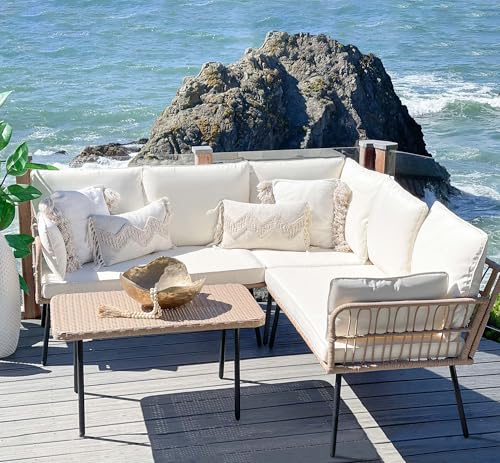 YITAHOME Outdoor Dining Sofa Chair, Indoor-Outdoor Wicker Bistro Chairs, PE Rattan Armchair Seating for Patio Backyard Poolside Balcony